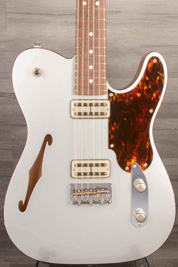 USED - Patrick James Eggle Oz-T Thinline Firemist Silver #30797 Online Sale