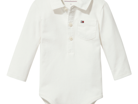 Tommy Hilfiger Baby Boy Poplin Collar Body L S Marshmallow Sale