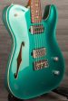 USED - Patrick James Eggle  OZ Carvetop Thinline Electric Guitar - Sherwood Green Hot on Sale