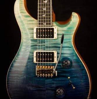 USED - PRS Custom 24 30Th Anniversary Wood Library, Blue Fade Satin S#221406 For Sale