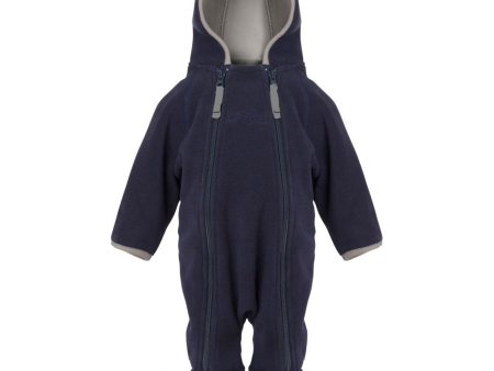 Ver de Terre Doubleface Babysuit Fleece Navy Mocca For Cheap