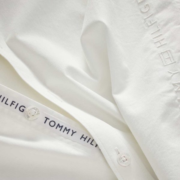 Tommy Hilfiger Stretch Twill Tonal Logo Shirt White Fashion