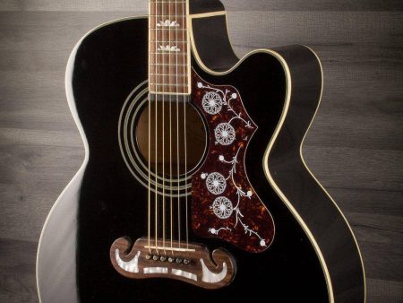 USED - Epiphone EJ-200CE Electro Acoustic - Black For Sale