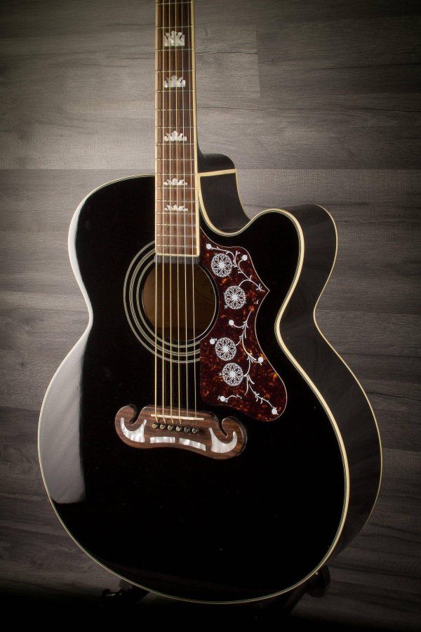 USED - Epiphone EJ-200CE Electro Acoustic - Black For Sale